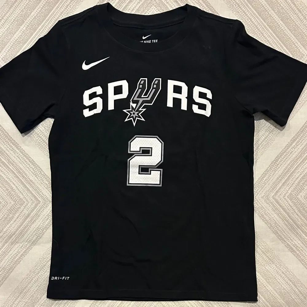 Nike Dri-Fit Kids Kawhi Leonard Black #2 Spurs T-Shirt Size Small